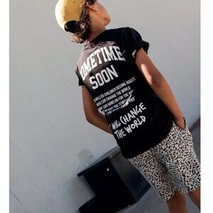 Sometime soon Delano leopard shorts